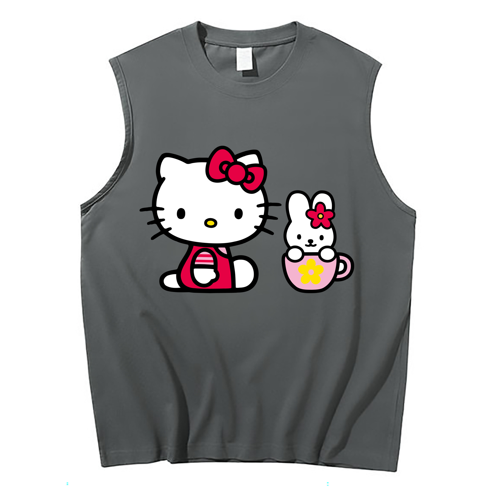 （画像用） Hello Kitty ハローキティ コットン100％タンクトップ（フロントプリント）